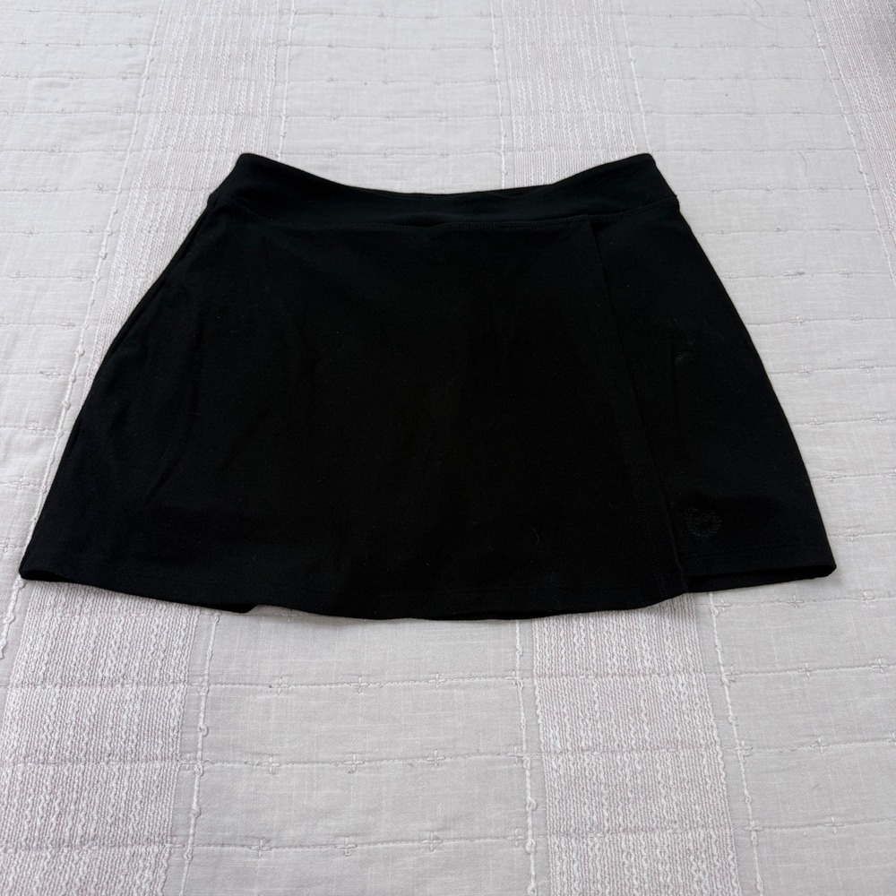 Victoria's Secret PINK Skort Womens M Black Active Wrap Front Mini Skirt